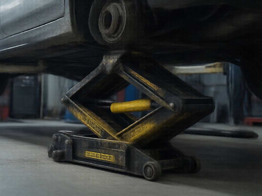 Floor jack lifting car